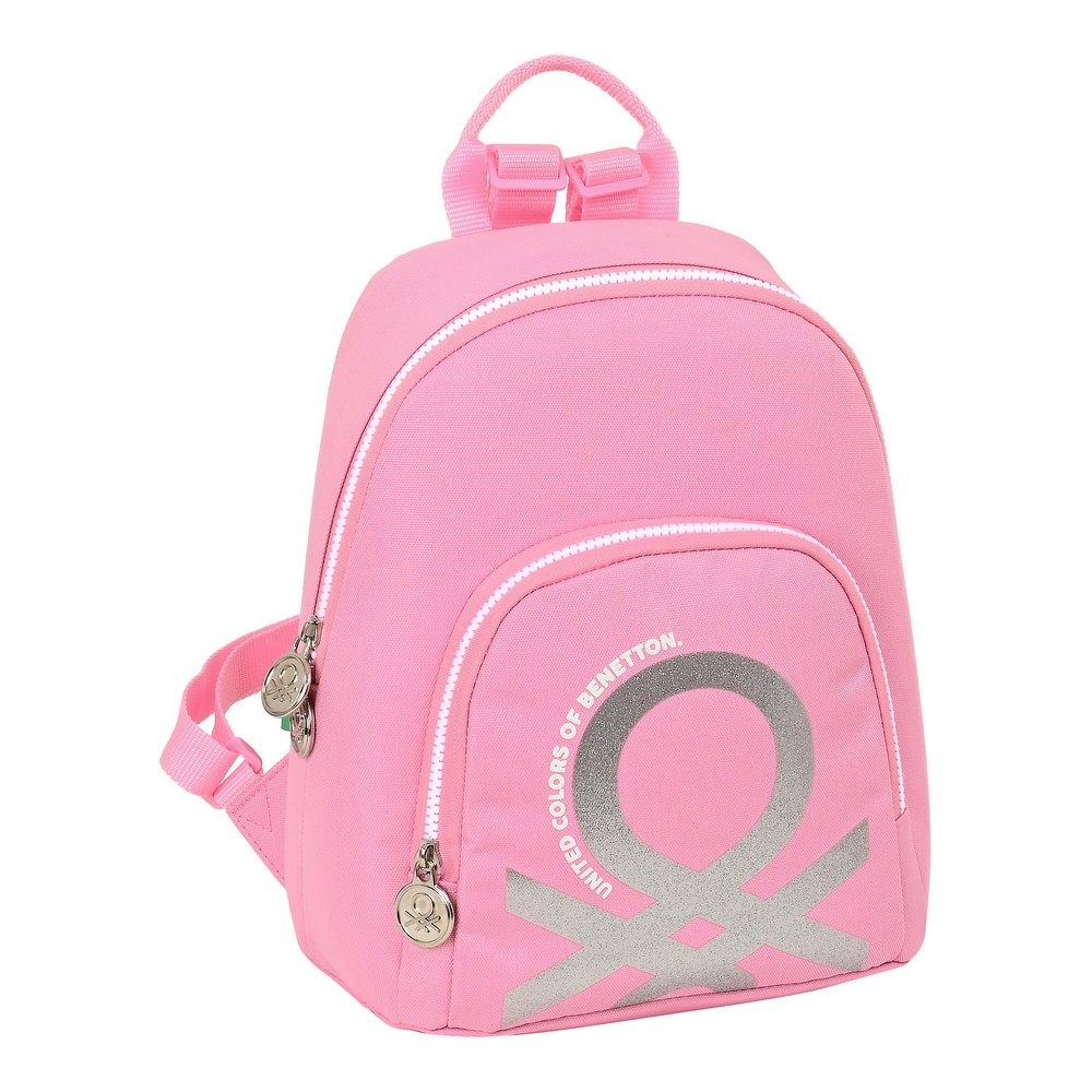 Casual Backpack Benetton Flamingo pink Pink (25 x 30 x 13 cm)