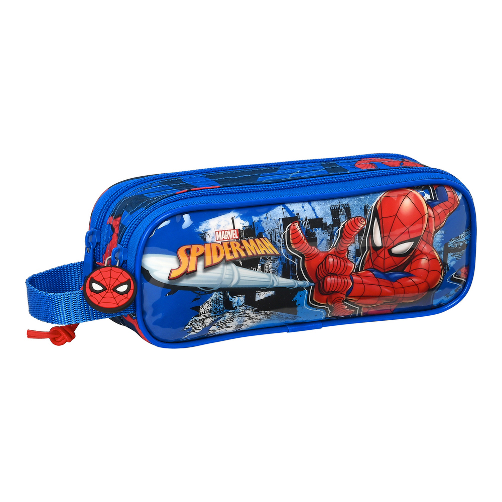 School Case Spiderman Great Power Red Blue (21 x 8 x 6 cm)