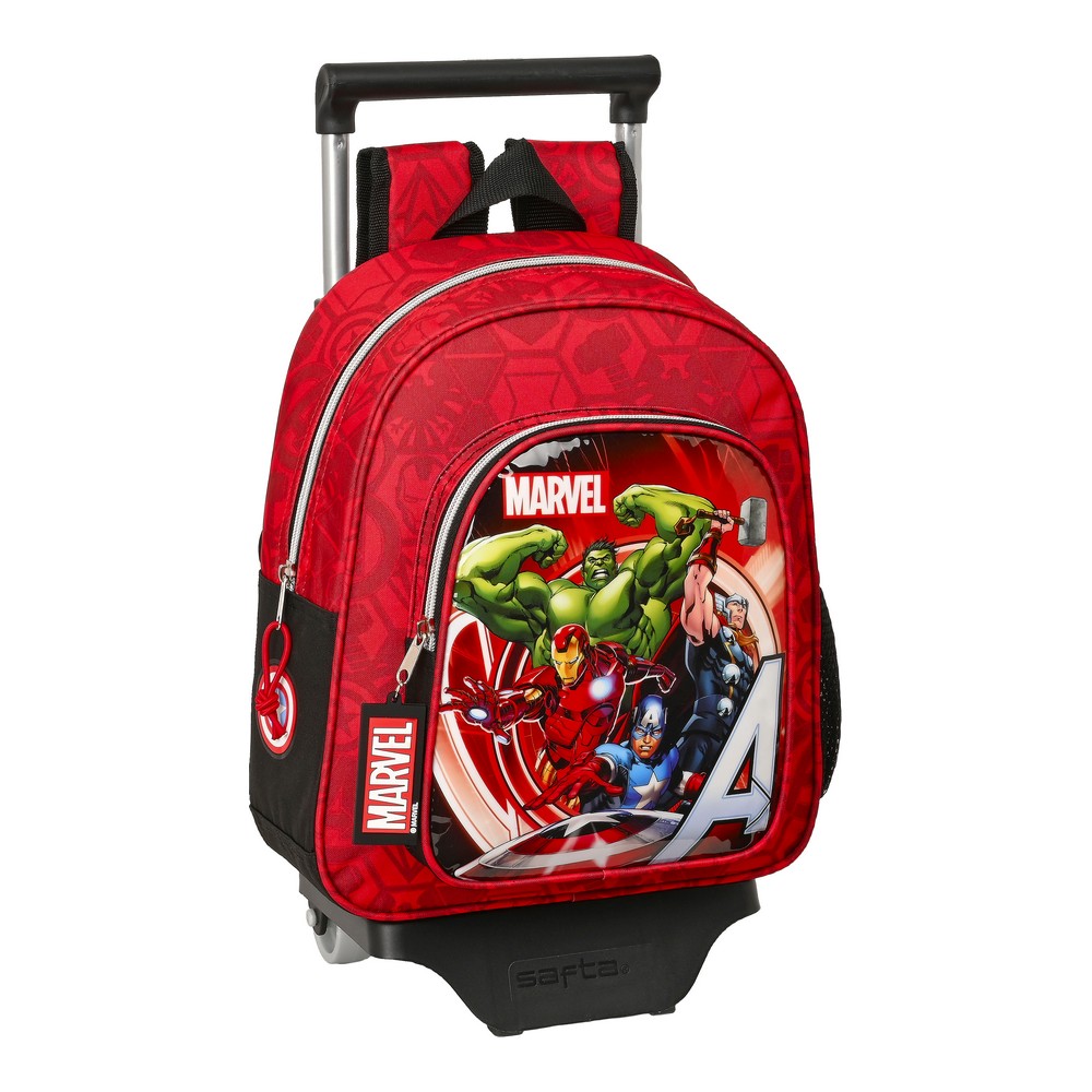 School Rucksack with Wheels The Avengers Infinity Red Black (27 x 33 x 10 cm)