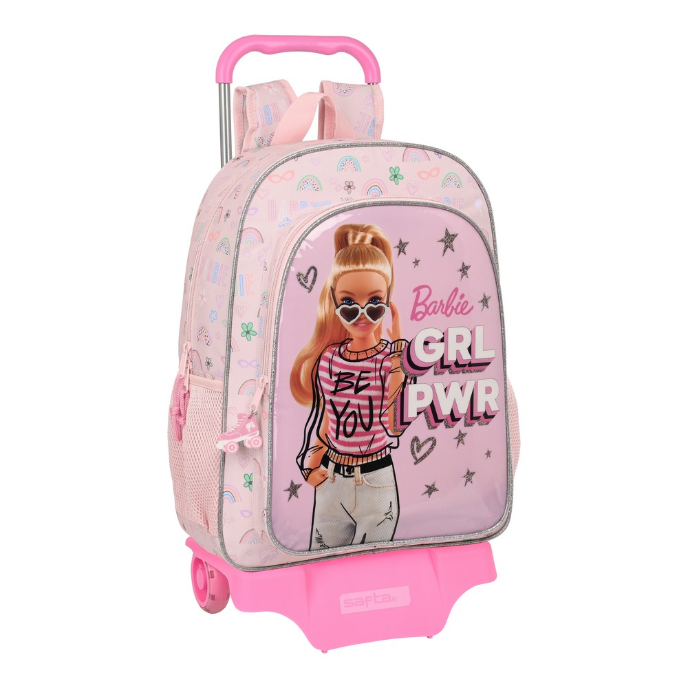 School Rucksack with Wheels Barbie Sweet Pink (33 x 42 x 14 cm)