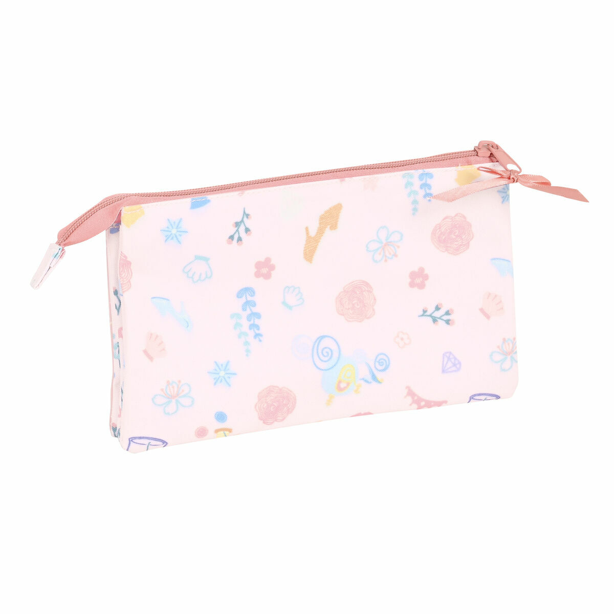 Image secondaire de la Trousse Fourre-Tout Triple Princesses Disney Dream it Rose 22 x 12 x 3 cm