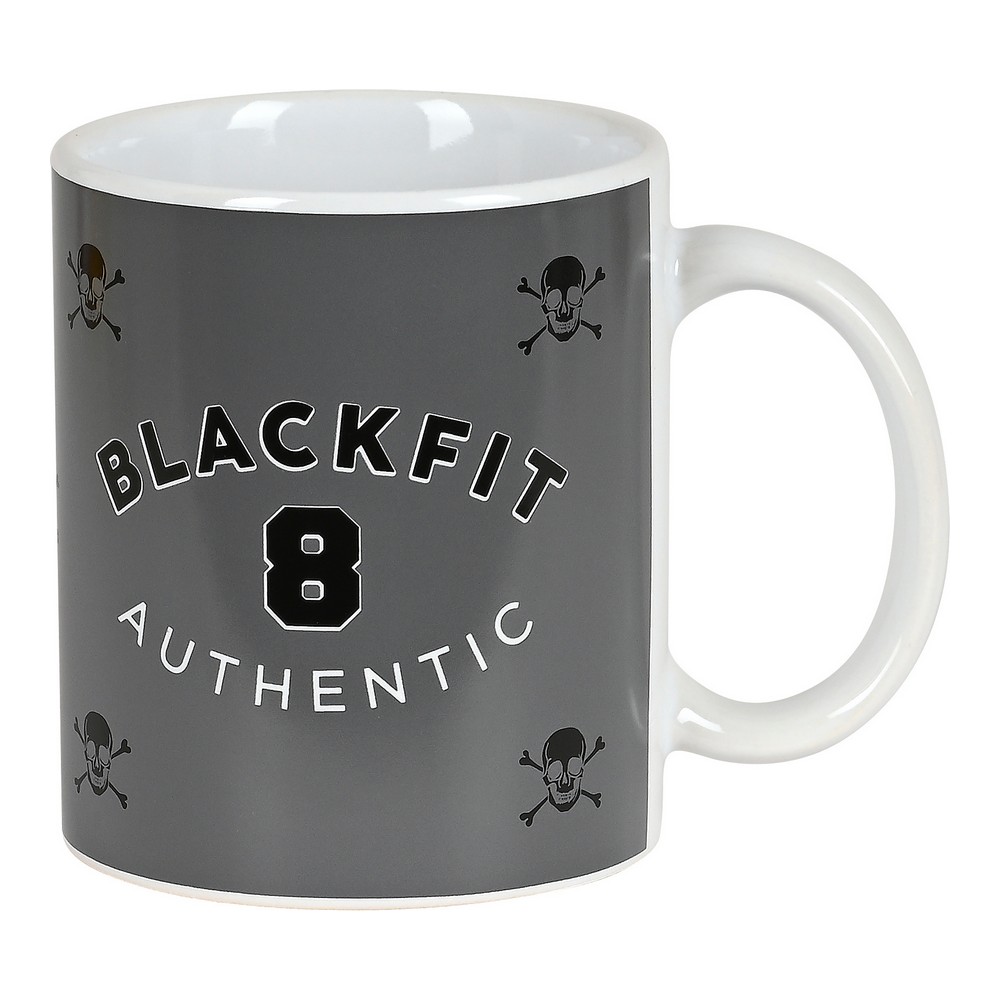 Krus BlackFit8 Skull Keramikk Svart Grå (350 ml)
