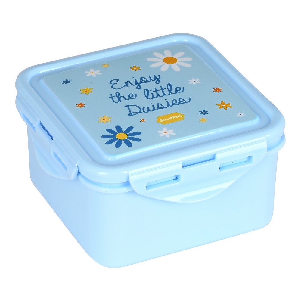 Lunch box BlackFit8 Daisies Polyurethane Light Blue (13 x 7.5 x 13 cm)