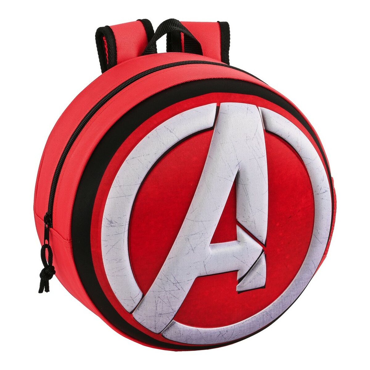 3D School Bag The Avengers Red Black White (31 x 31 x 10 cm)
