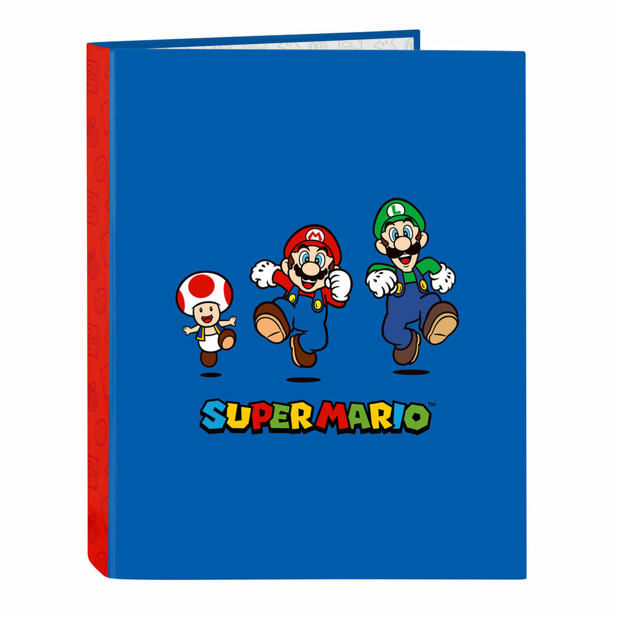 Reliure à anneaux Super Mario Rouge Bleu A4 (26.5 x 33 x 4 cm)