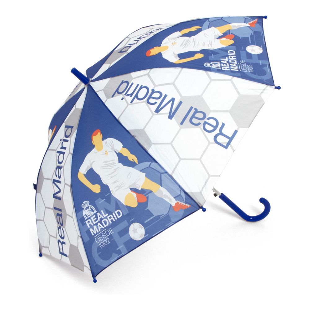 Automatisk paraply Real Madrid C.F. Blå Hvid (Ø 84 cm)