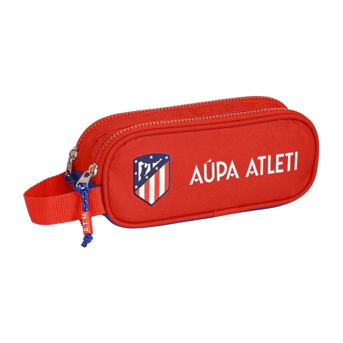 Trousse Fourre-Tout Double Atlético Madrid Rouge Blue marine (21 x 8 x 6 cm)