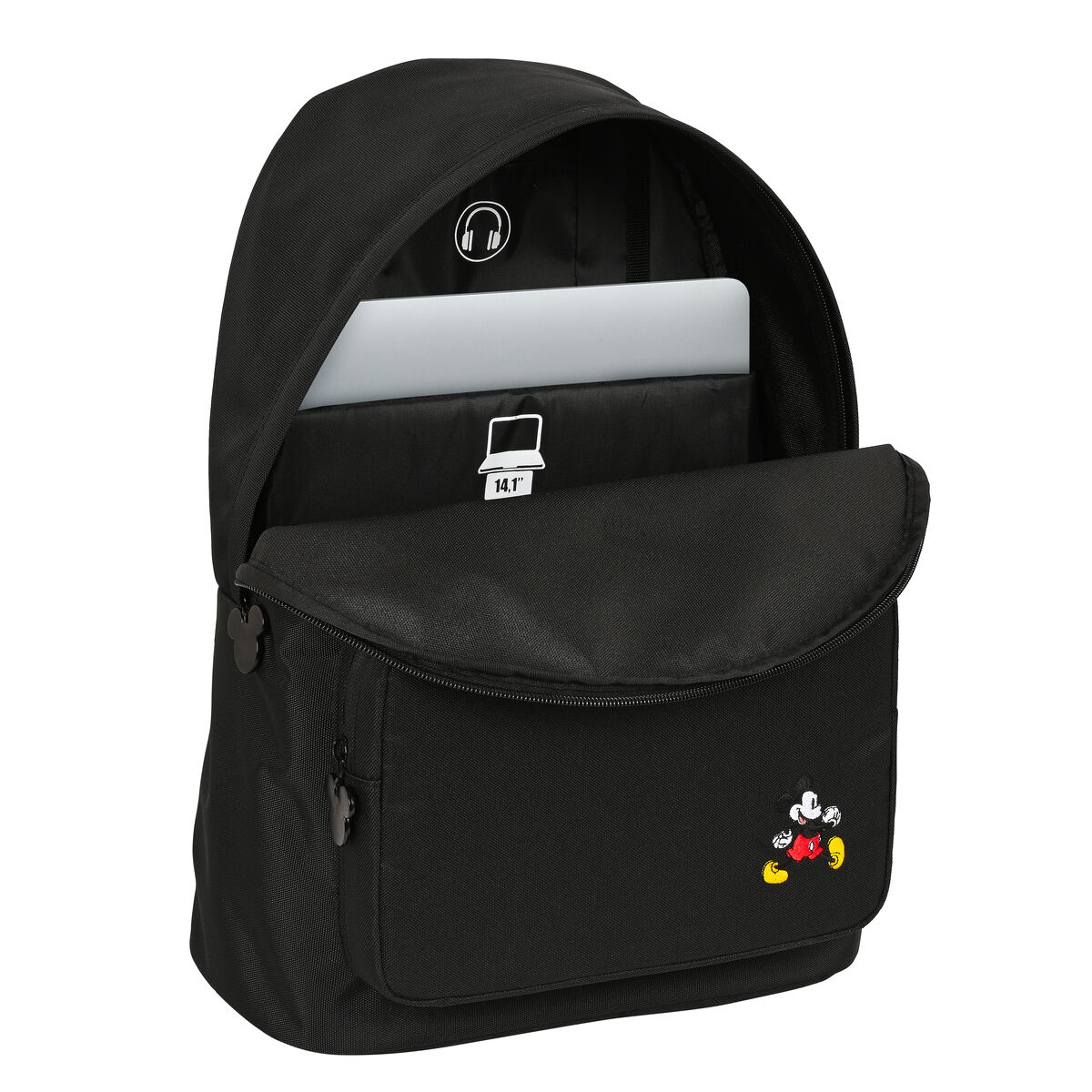Afbeeldingen van Laptop Backpack Mickey Mouse Black 31 x 41 x 16 cm