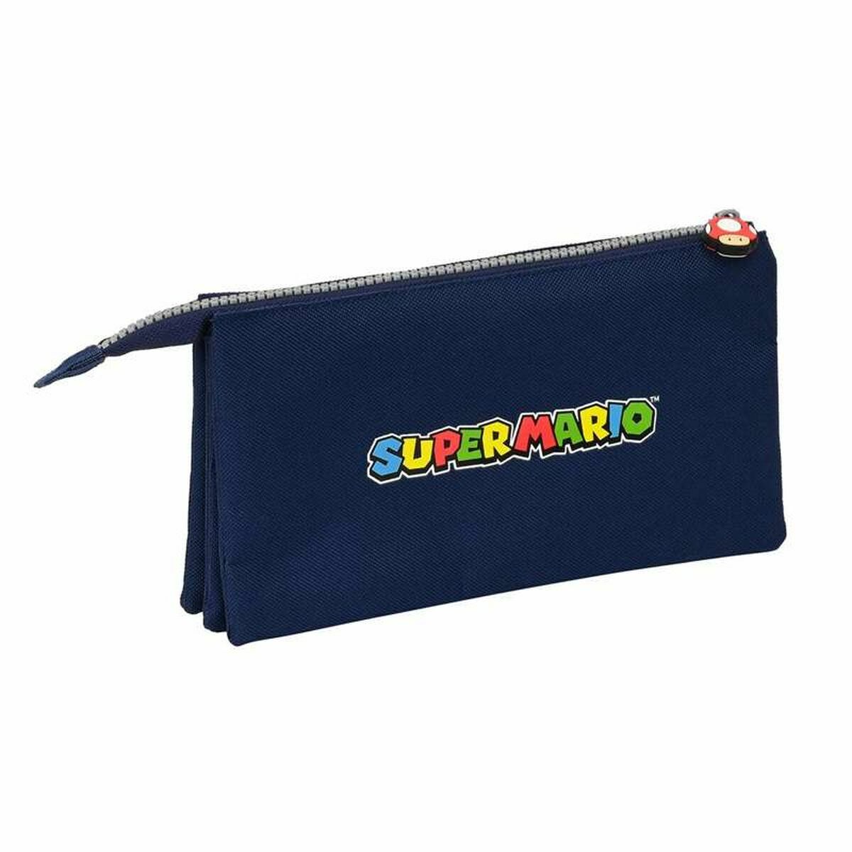 Image secondaire de Trousse Fourre-Tout Triple Super Mario 22 x 12 x 3 cm Blue marine