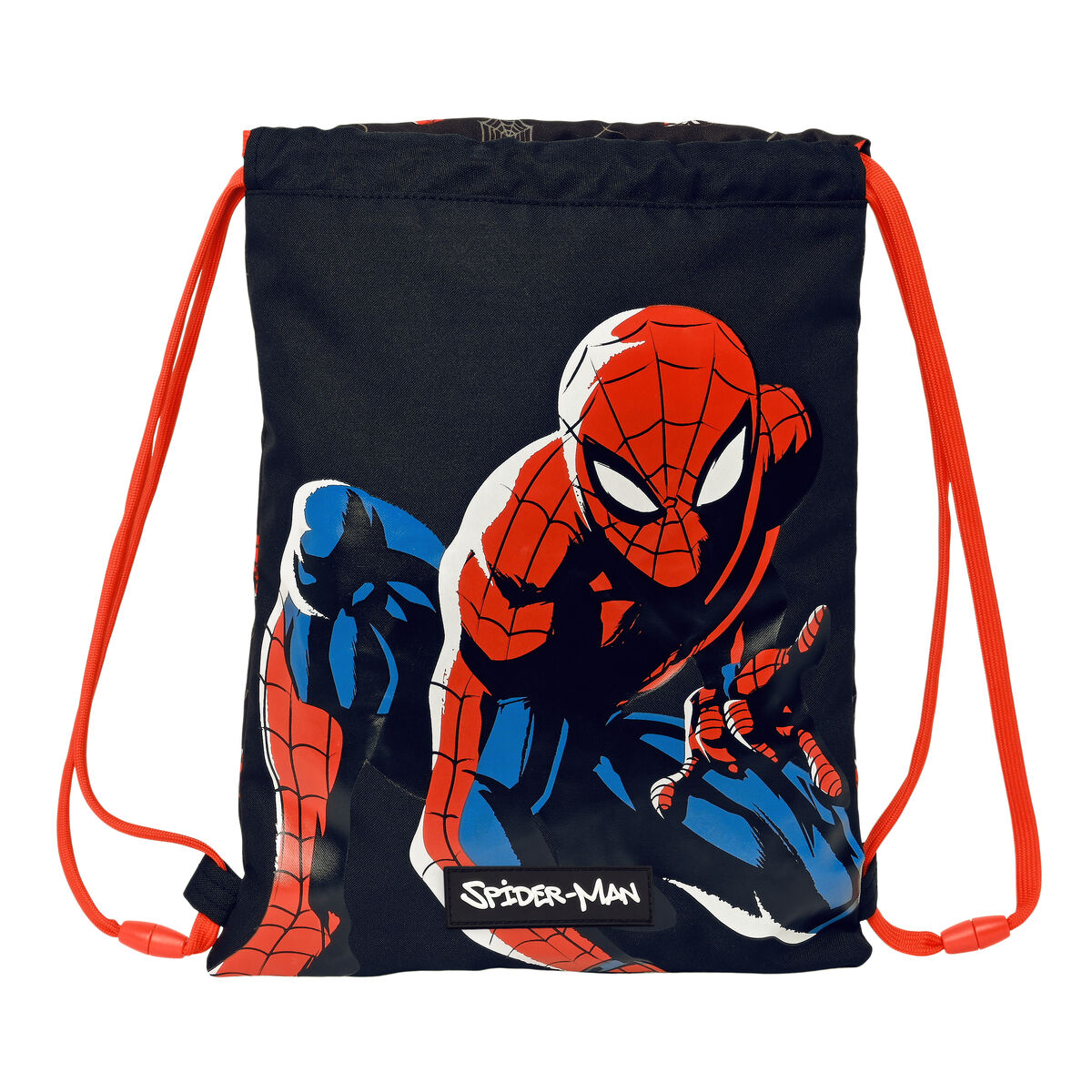Sac à dos serré par des ficelles Spiderman Hero Noir (26 x 34 x 1 cm)