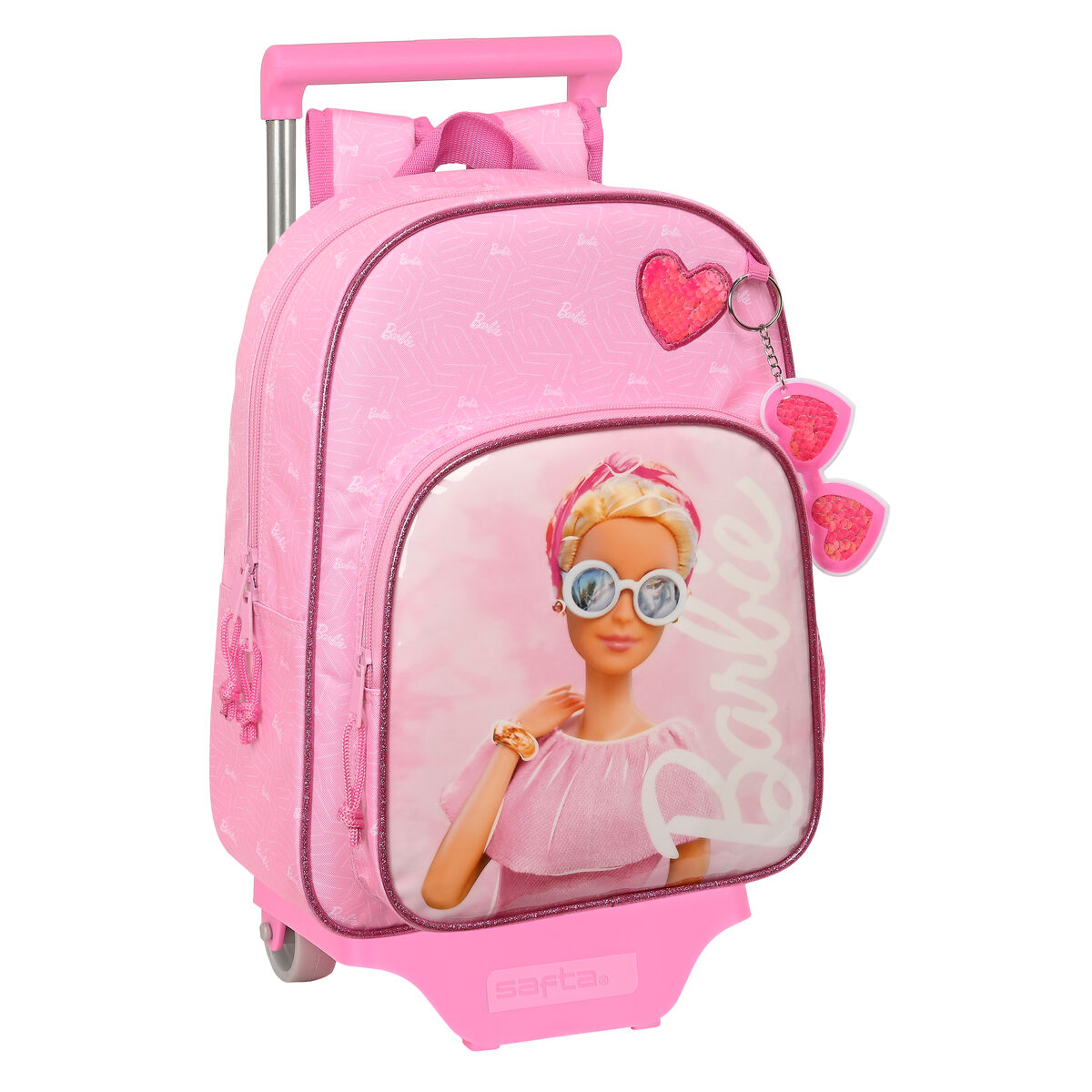 Skolerygsæk med Hjul Barbie Girl Pink 26 x 34 x 11 cm
