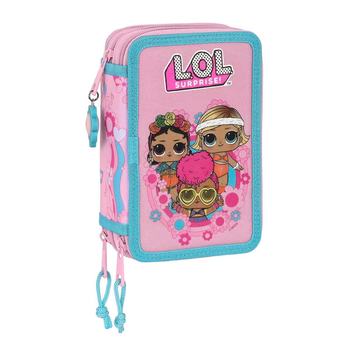 Trousse Scolaire avec Accessoires LOL Surprise! Glow girl Rose (12.5 x 19.5 x 5.5 cm) (36 Pièces)