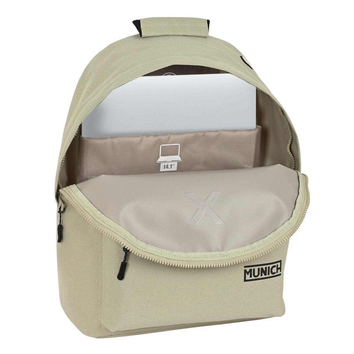 Afbeeldingen van Laptop Backpack Munich Beige 31 x 41 x 16 cm