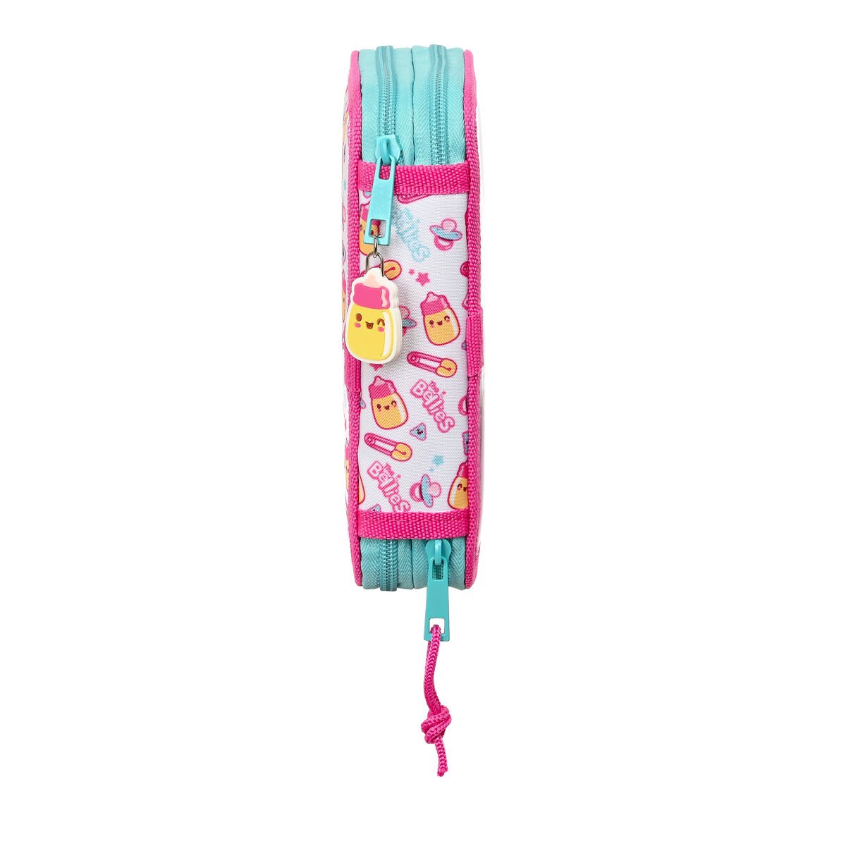 Dubbele etui The Bellies Wit Paars Turkoois 12.5 x 19.5 x 4 cm (28 Onderdelen)