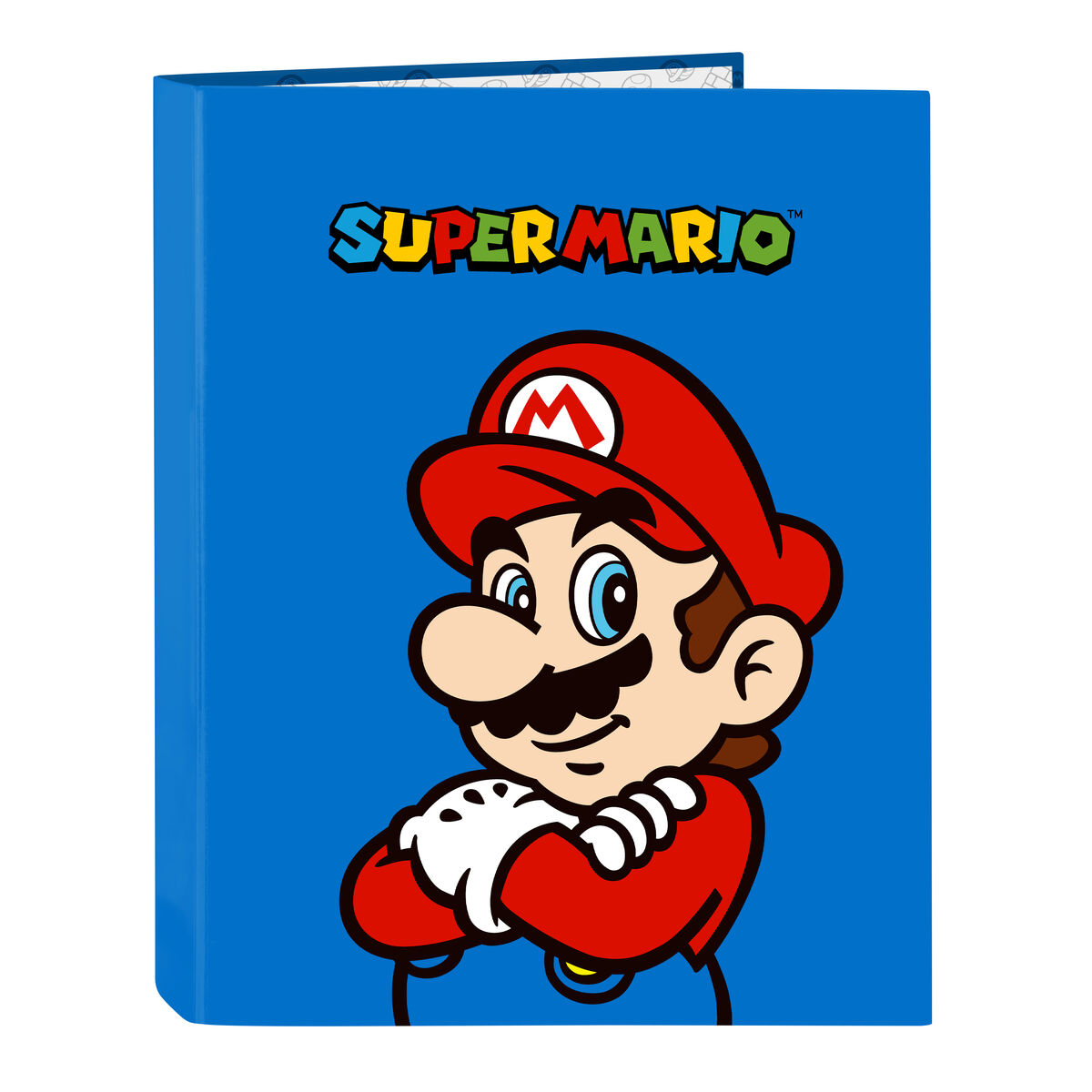 Reliure à anneaux Super Mario Play Bleu Rouge A4 26.5 x 33 x 4 cm