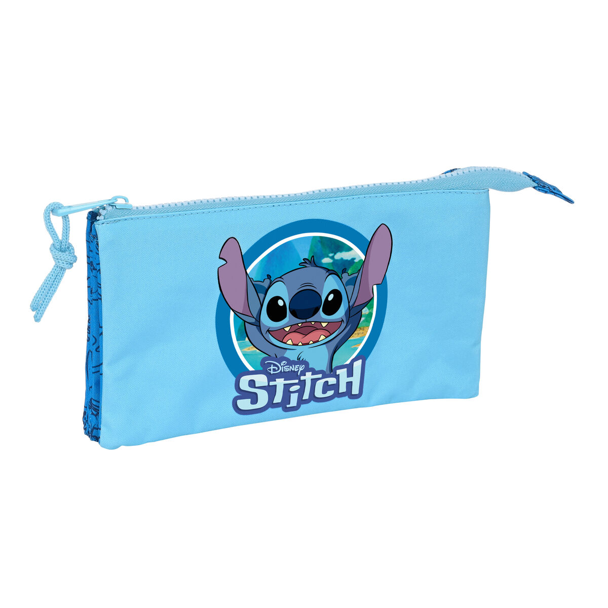 Trousse d'écolier Stitch Bleu 22 x 12 x 3 cm