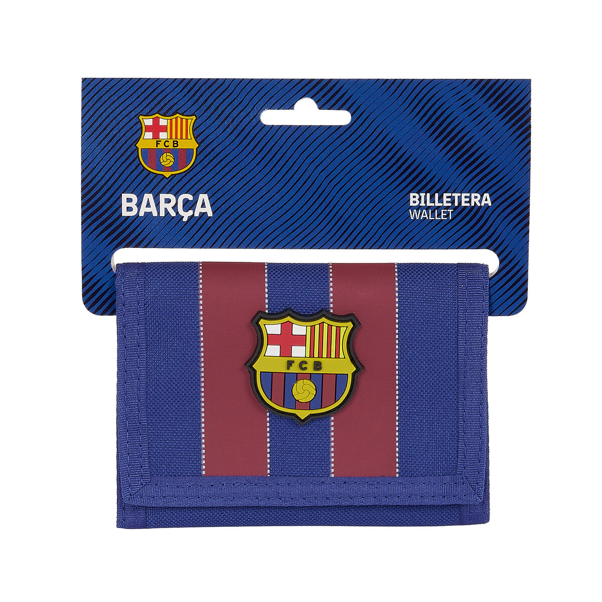 Portefeuille F.C. Barcelona Rouge Blue marine 12.5 x 9.5 x 1 cm