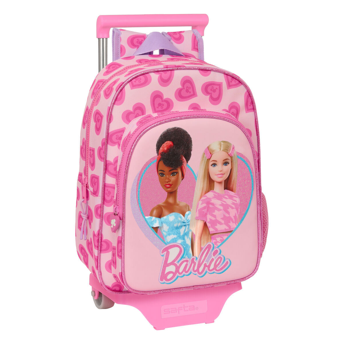 Cartable à roulettes Barbie Love Rose 26 x 34 x 11 cm