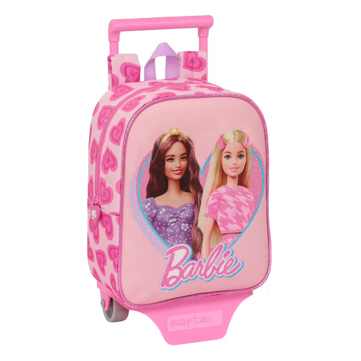 Cartable à roulettes Barbie Love Rose 22 x 27 x 10 cm