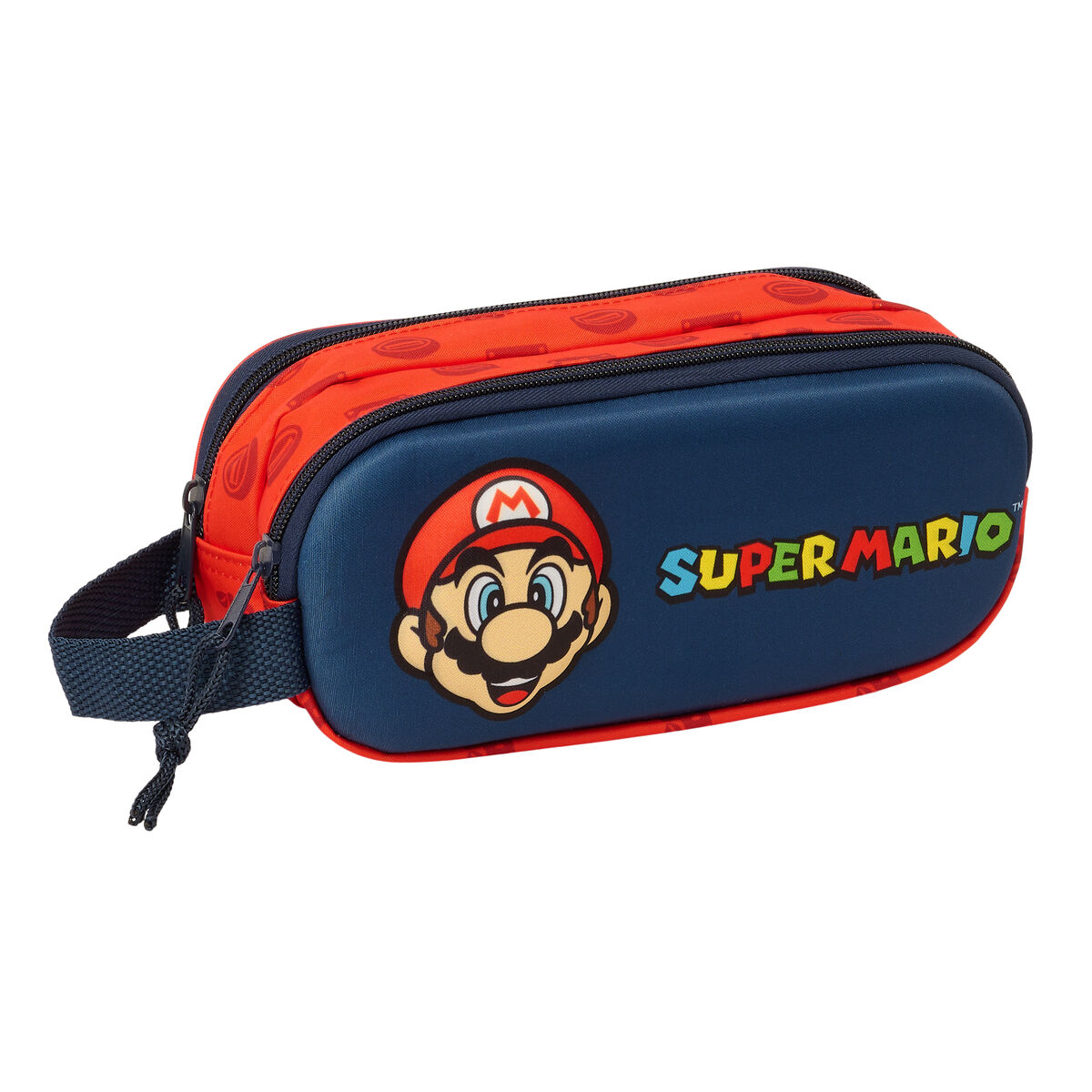 Pennenetui met 2 vakken Super Mario Rood Marineblauw 21 x 8 x 6 cm