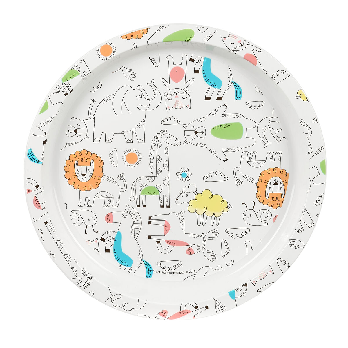 Zestaw naczyń dla dzieci Safta Zoo Poliester 26 x 26 x 9 cm