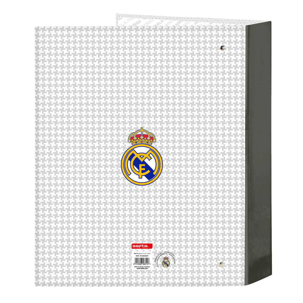 Ring binder Real Madrid C.F. 24/25 White Grey A4 27 x 33 x 6 cm