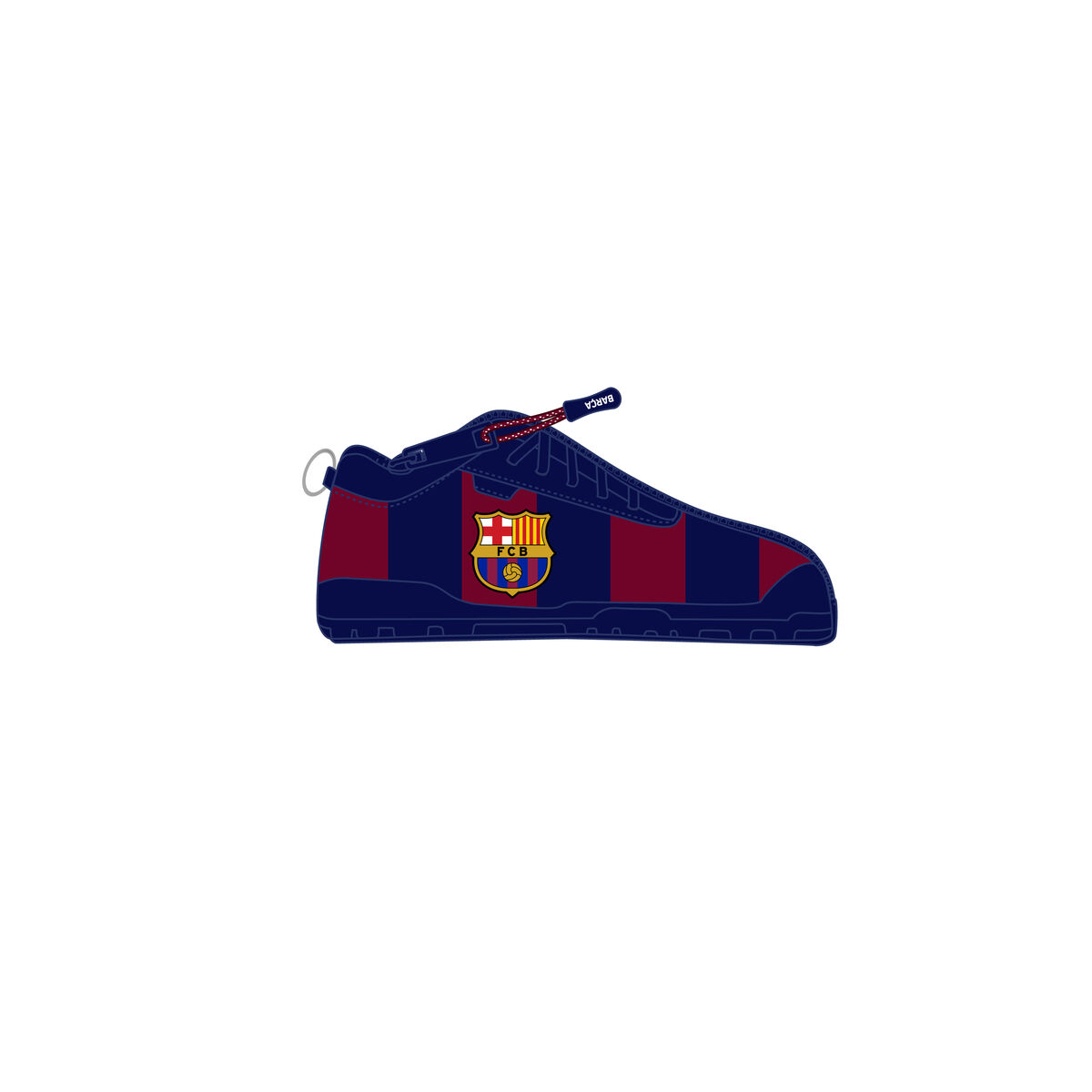 Trousse d'écolier F.C. Barcelona Bordeaux Blue marine 24 x 10 x 2 cm