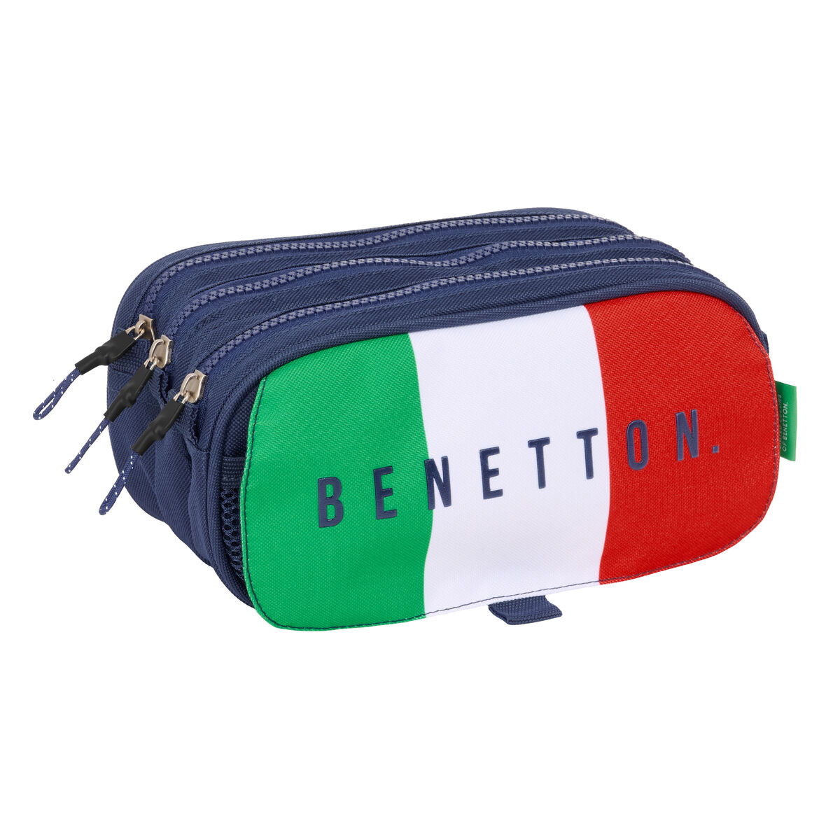 Τριπλή Κασετίνα Benetton Flag Ναυτικό Μπλε 21,5 x 10 x 8 cm