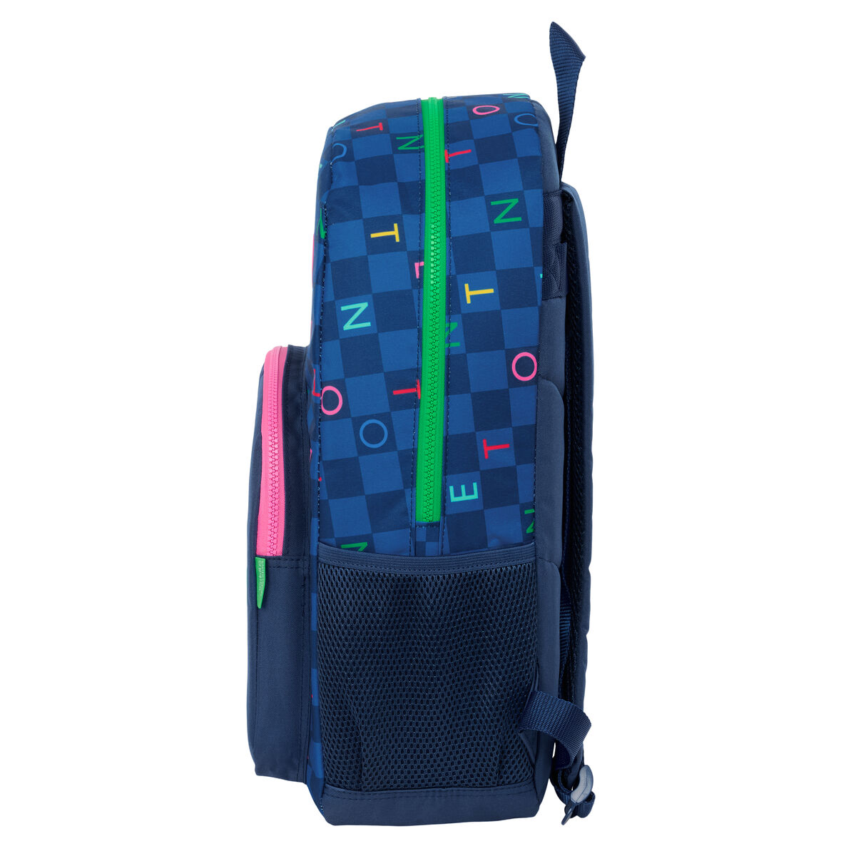Schoolrugzak Benetton Damero Marineblauw 30 x 46 x 14 cm