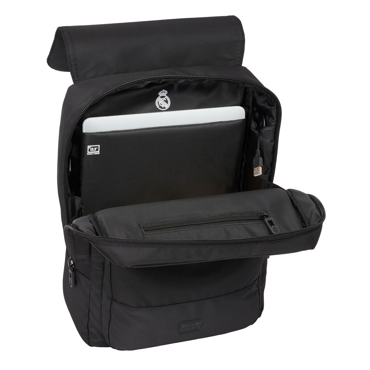 Afbeeldingen van Laptop Backpack Real Madrid C.F. Premium Black 29 x 39 x 12 cm