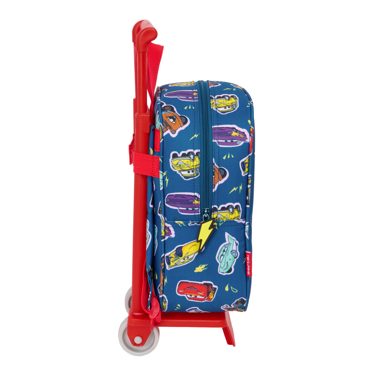 Schoolrugzak met Wielen Cars Racing Marineblauw 22 x 27 x 10 cm