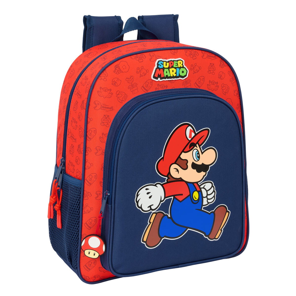 Cartable Super Mario Trick Rouge Bleu foncé 32 x 38 x 12 cm