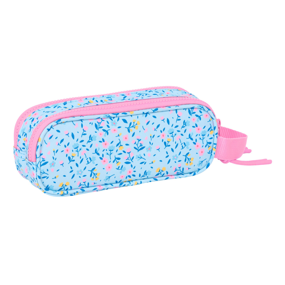 Zweifaches Mehrzweck-Etui Vicky Martín Berrocal Paraíso Rosa Hellblau 21 x 8 x 6 cm - Thumbnail 3