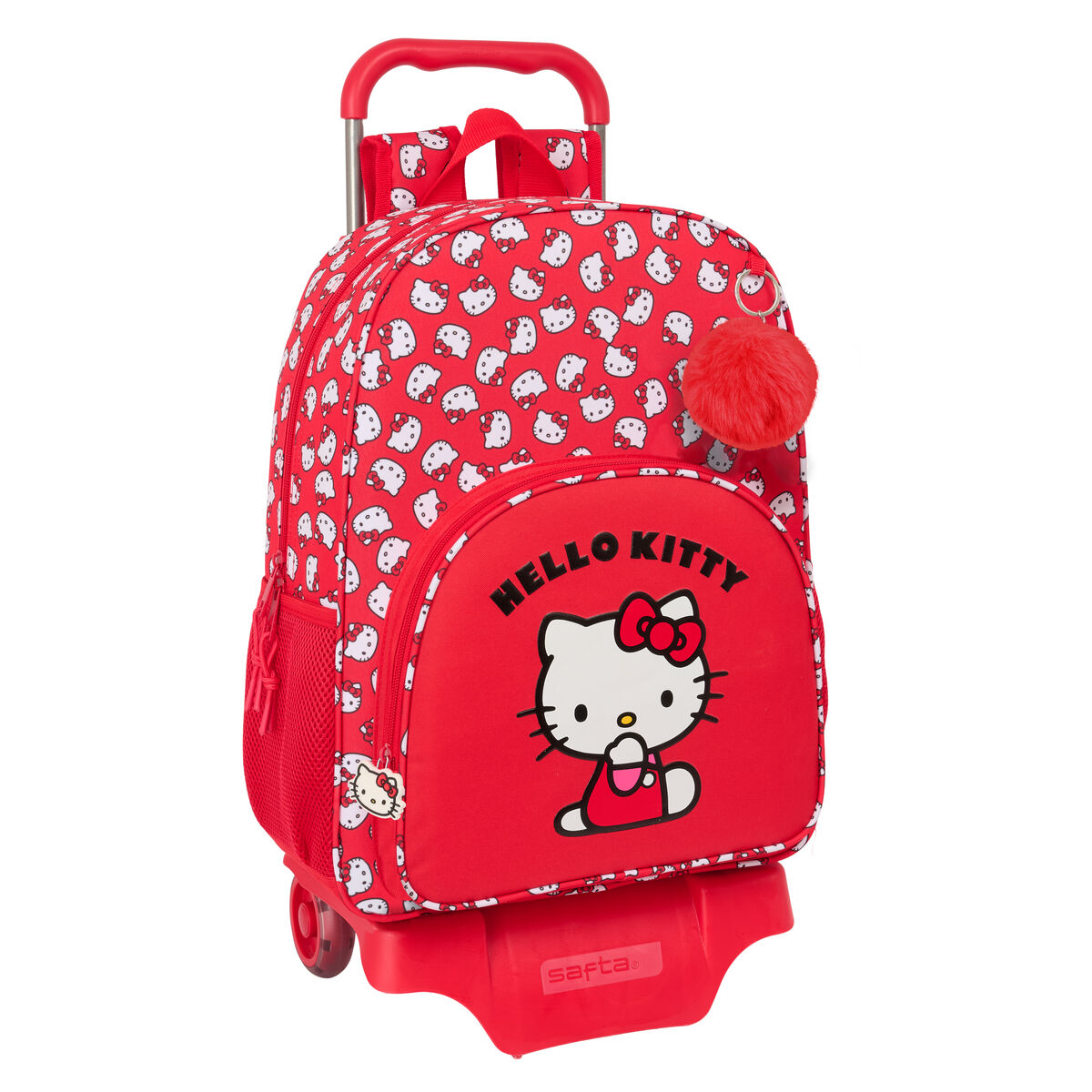 Cartable à roulettes Hello Kitty Iconic Blanc Rouge 33 x 42 x 14 cm