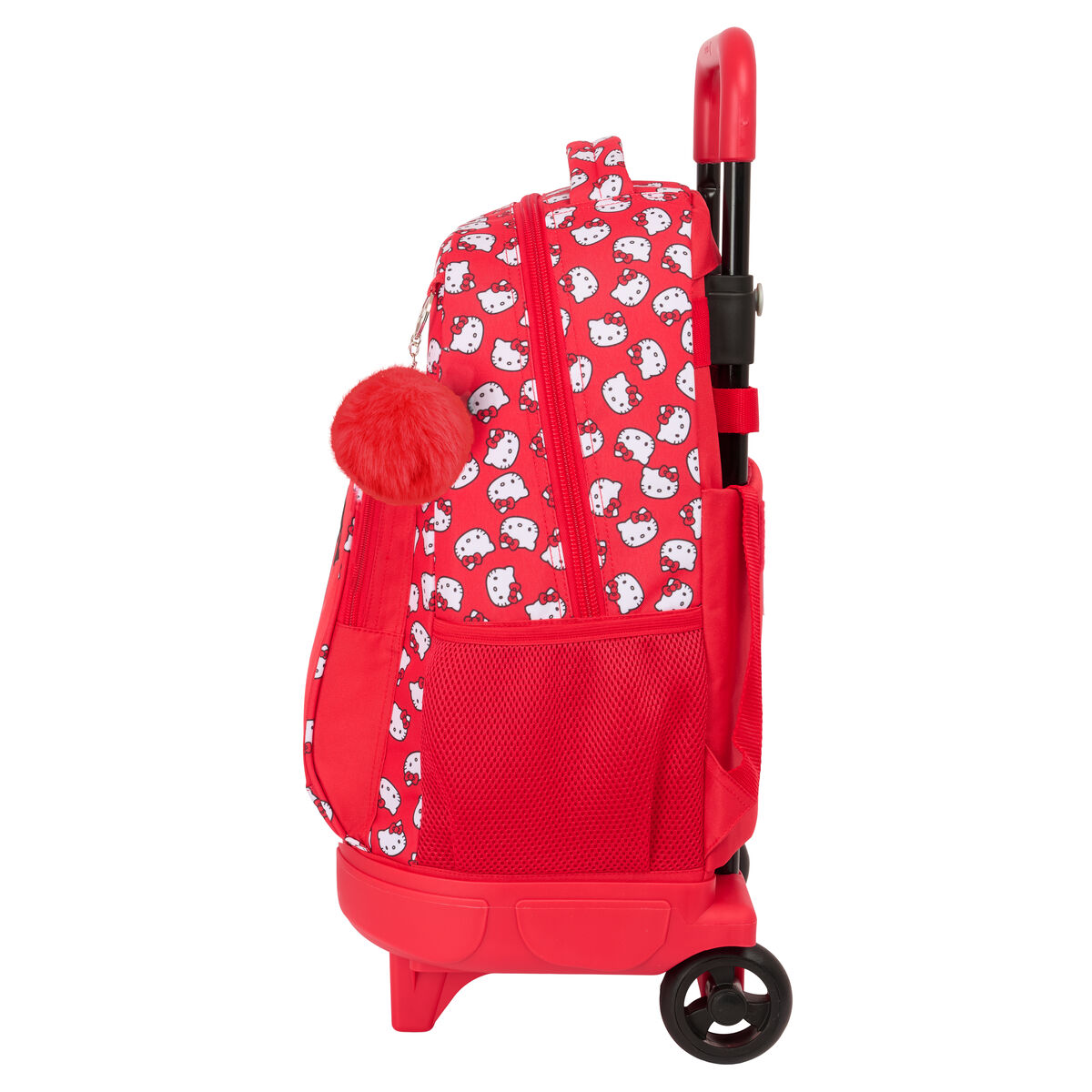 Schoolrugzak met Wielen Hello Kitty Iconic Wit Rood 33 x 45 x 22 cm