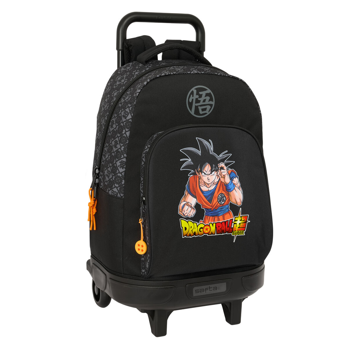 Schoolrugzak met Wielen Dragon Ball Combat Zwart 33 x 45 x 22 cm