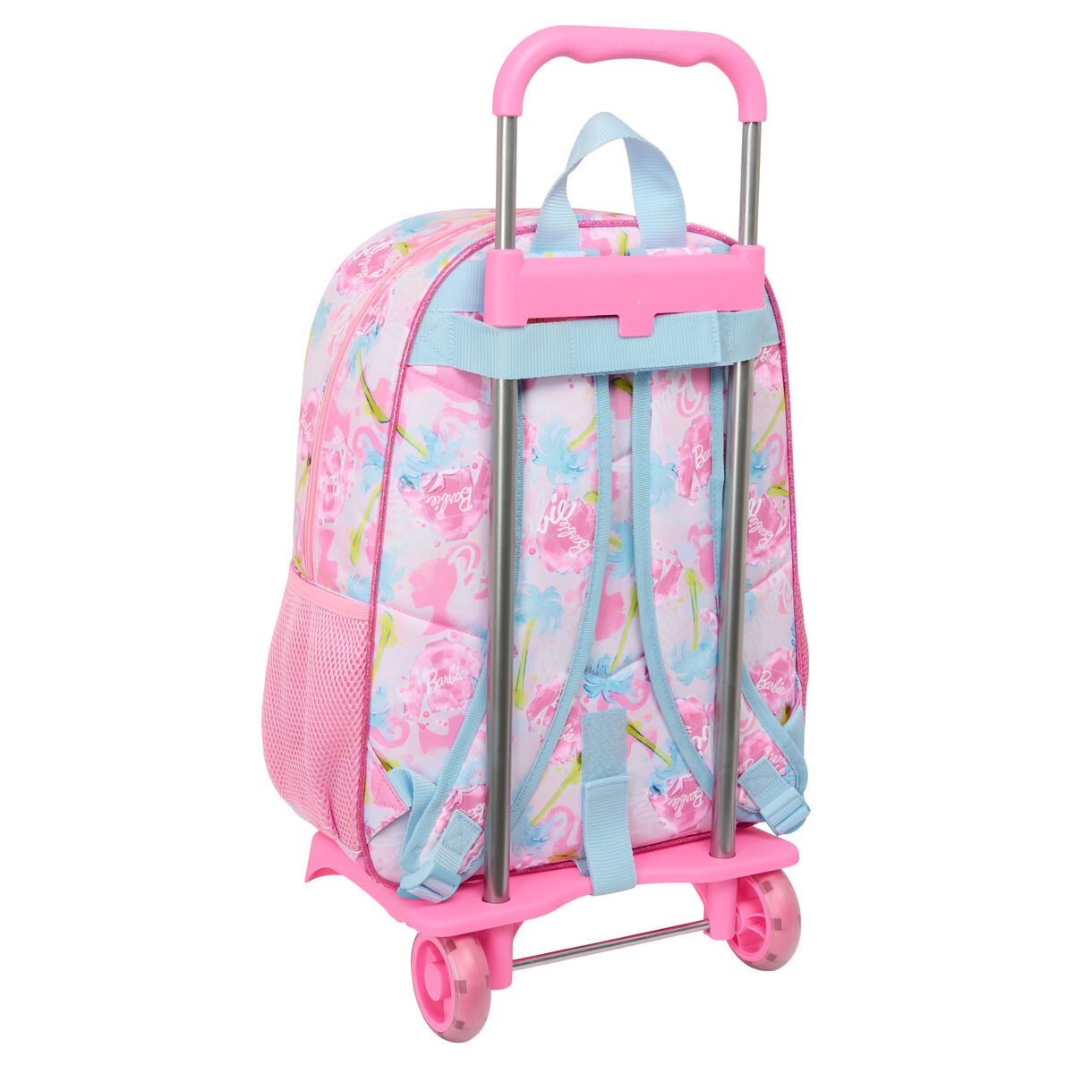 Schoolrugzak met Wielen Barbie Painterly Roze Hemelsblauw 33 x 42 x 14 cm