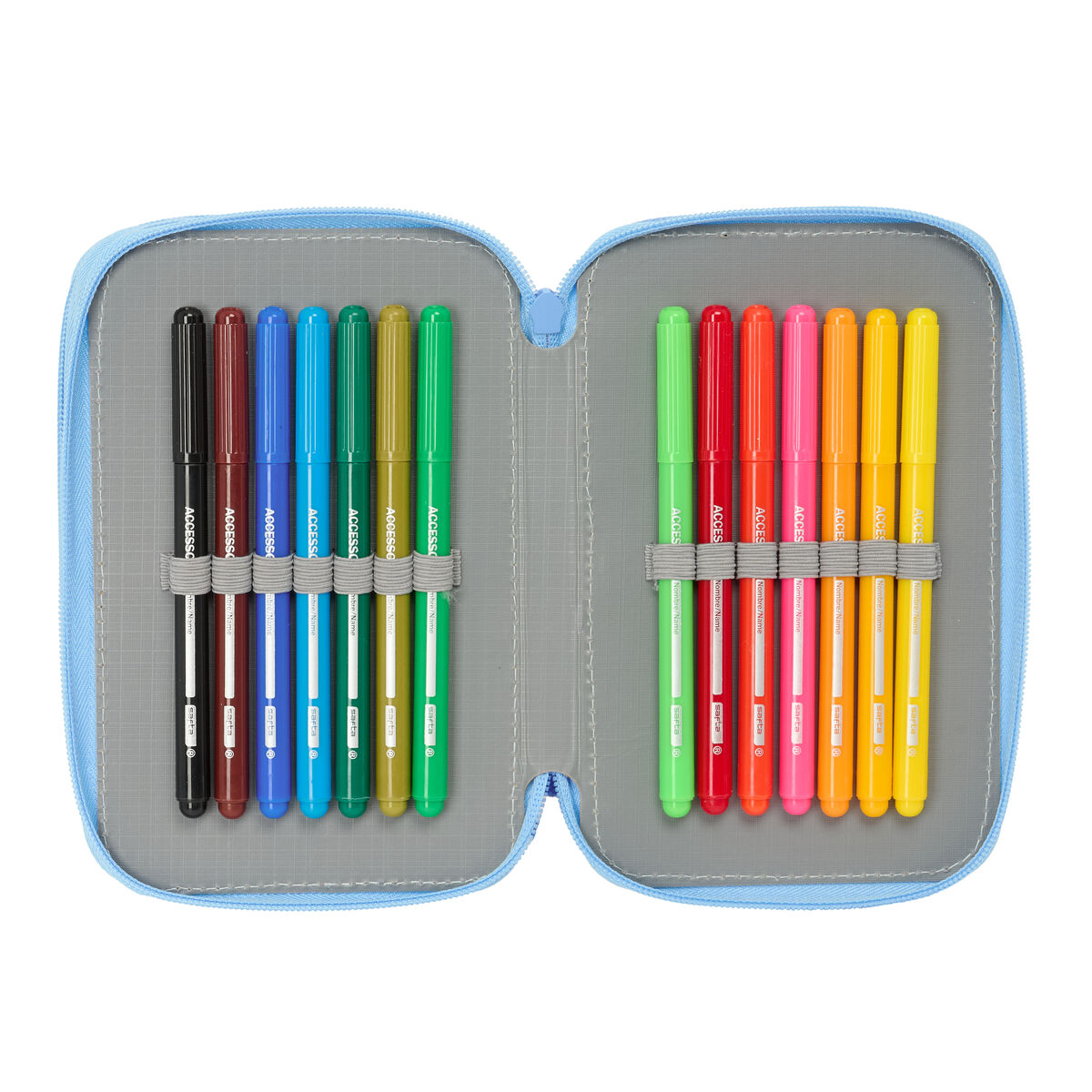 Driedubbele Pennenzak Bluey Let's play Blauw 12,5 x 19,5 x 5,5 cm 37 Onderdelen