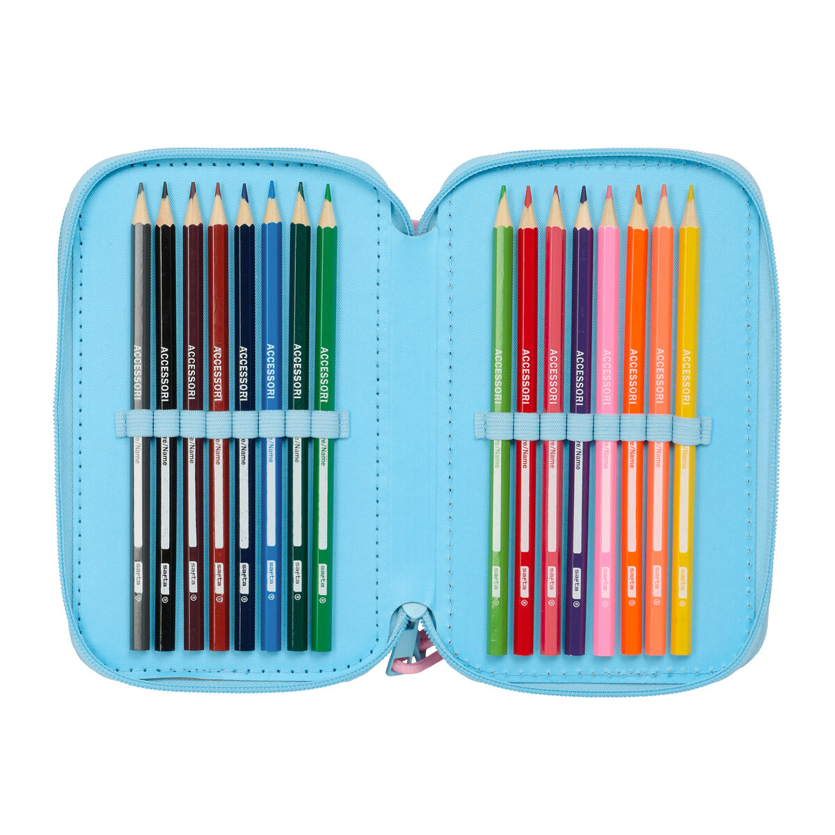 Image secondaire de Pochette à crayons triple Lilo & Stitch Happy Bleu ciel 12,5 x 19,5 x 5,5 cm 37 Pièces