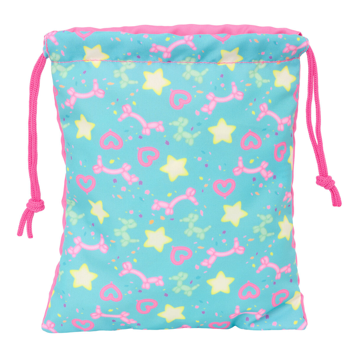 snack bag Gabby’s Dollhouse Confetti Pink Turquoise