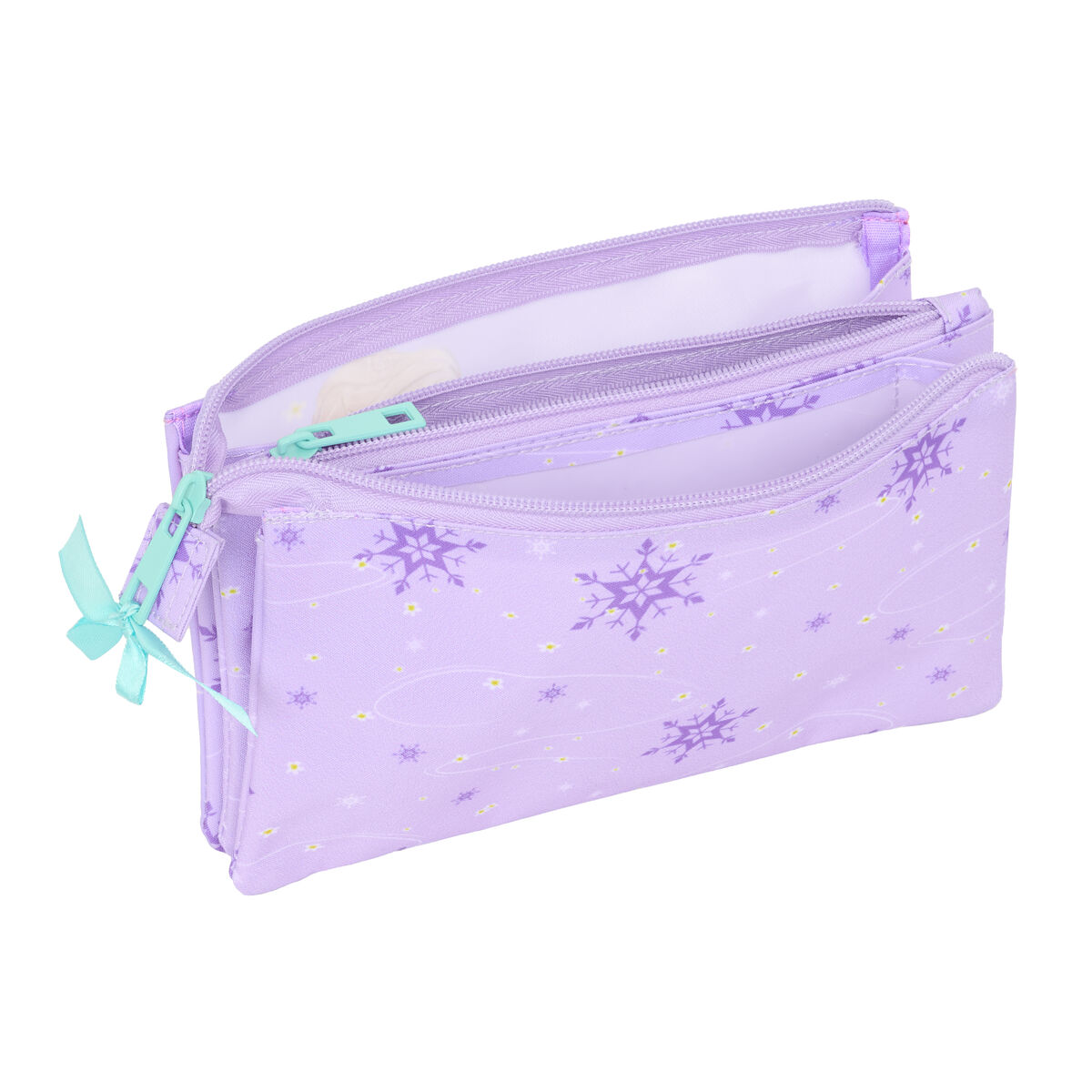 Pennenetui met 3 vakken Frozen Spirit Lila 22 x 12 x 3 cm