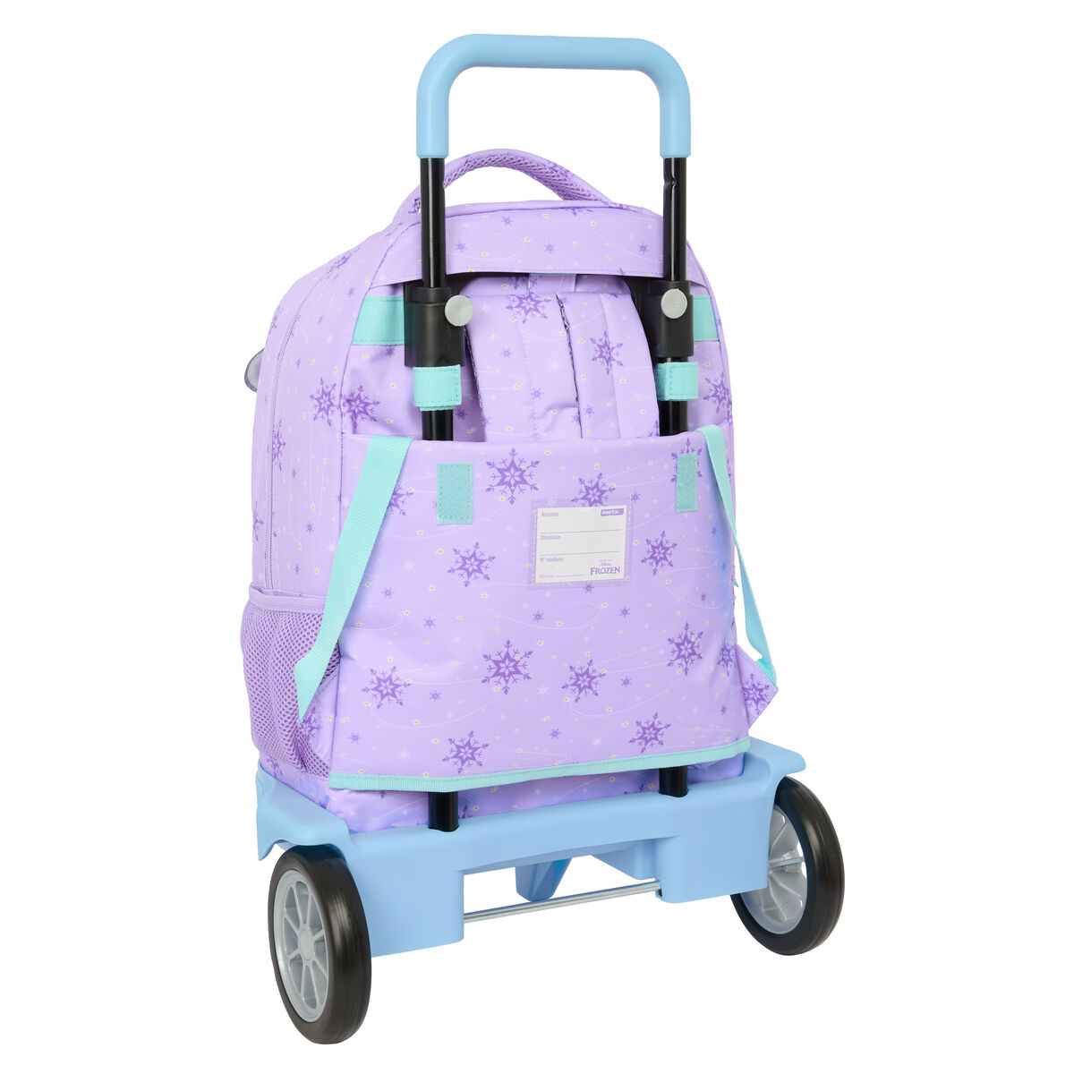School Rucksack with Wheels Frozen Spirit Lilac 33 x 45 x 22 cm