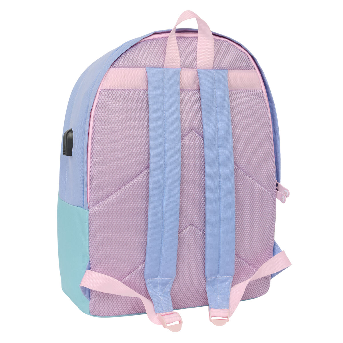 Picture of Rucksack for Laptop and Tablet with USB Output Munich Mellow Blue Pink Celeste