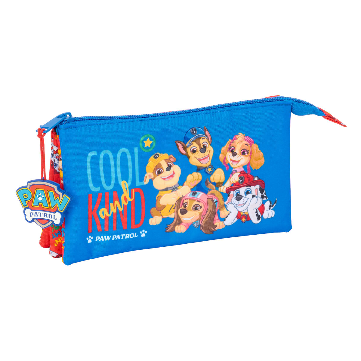 Τριπλή Κασετίνα The Paw Patrol Cool Μπλε Κόκκινο 22 x 12 x 3 cm