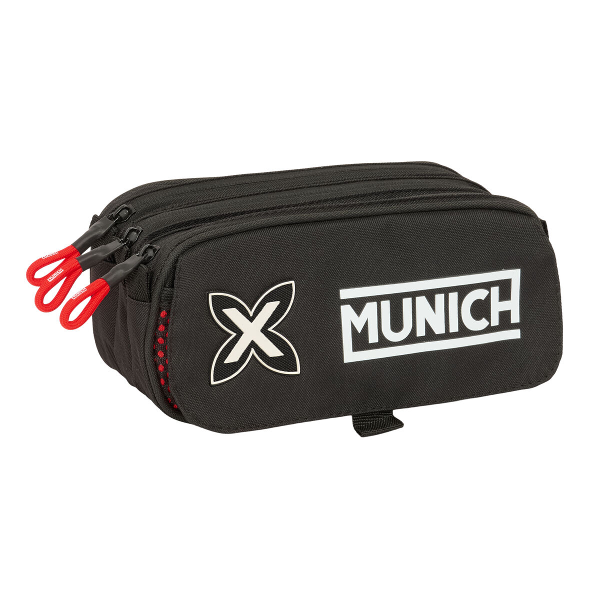 Τριπλή Κασετίνα Munich Vulcan Μαύρο 21,5 x 10 x 8 cm