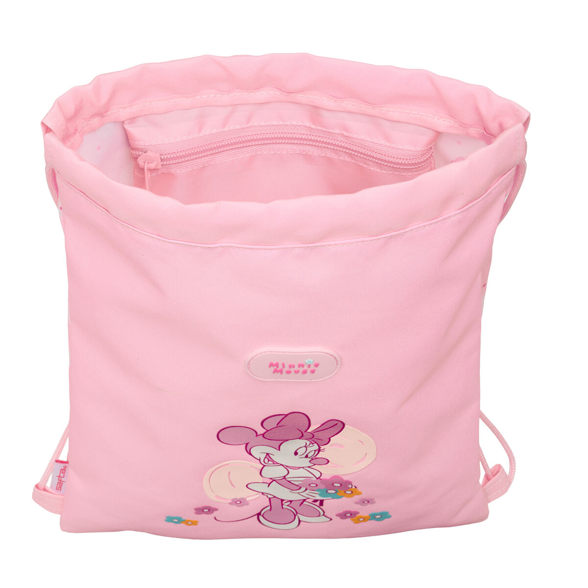 Backpack with Strings Minnie Mouse Baby Pink 26 x 34 x 1 cm