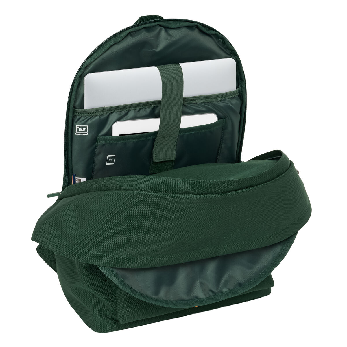 Afbeeldingen van Rucksack for Laptop and Tablet with USB Output El Ganso Basics Green