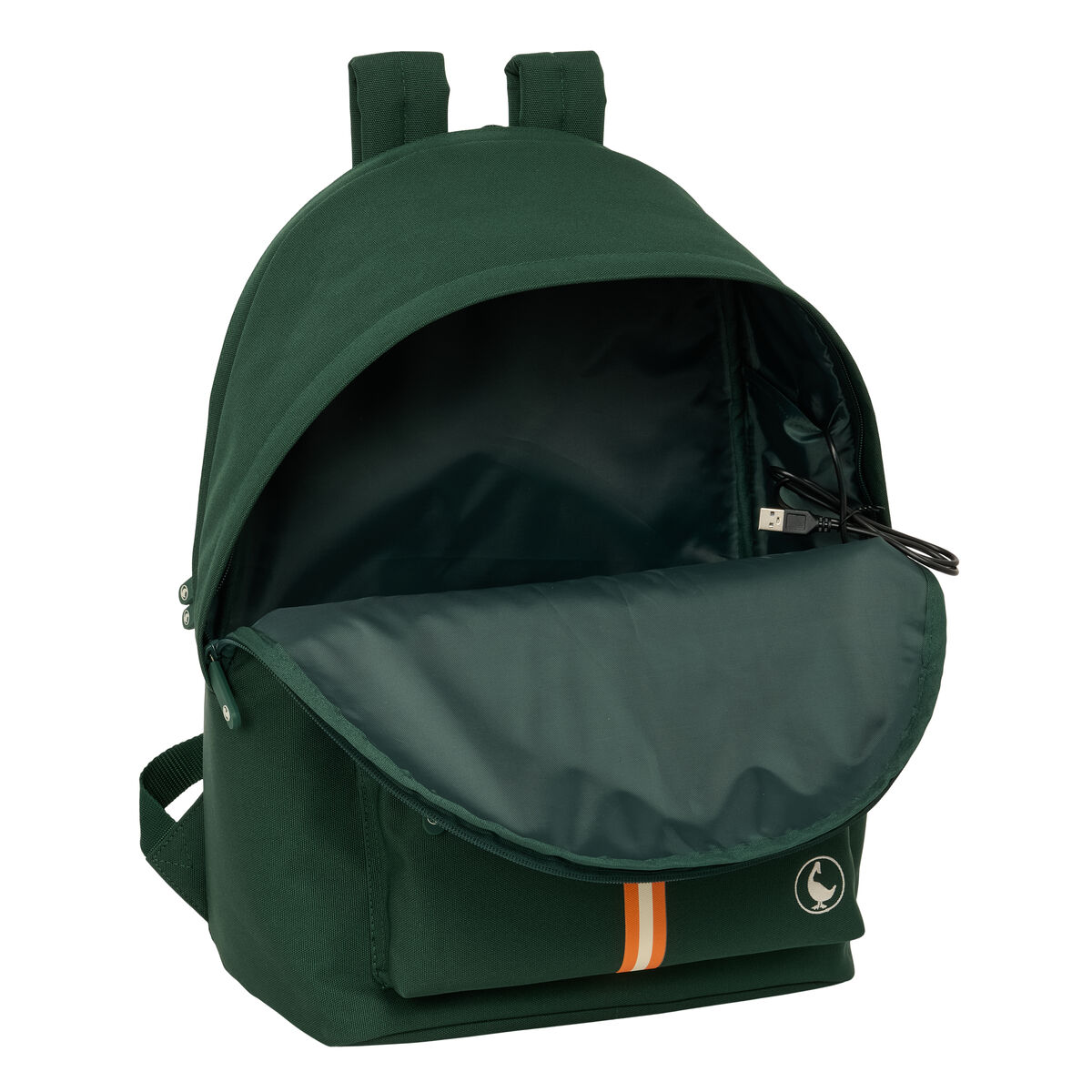 Afbeeldingen van Rucksack for Laptop and Tablet with USB Output El Ganso Basics Green