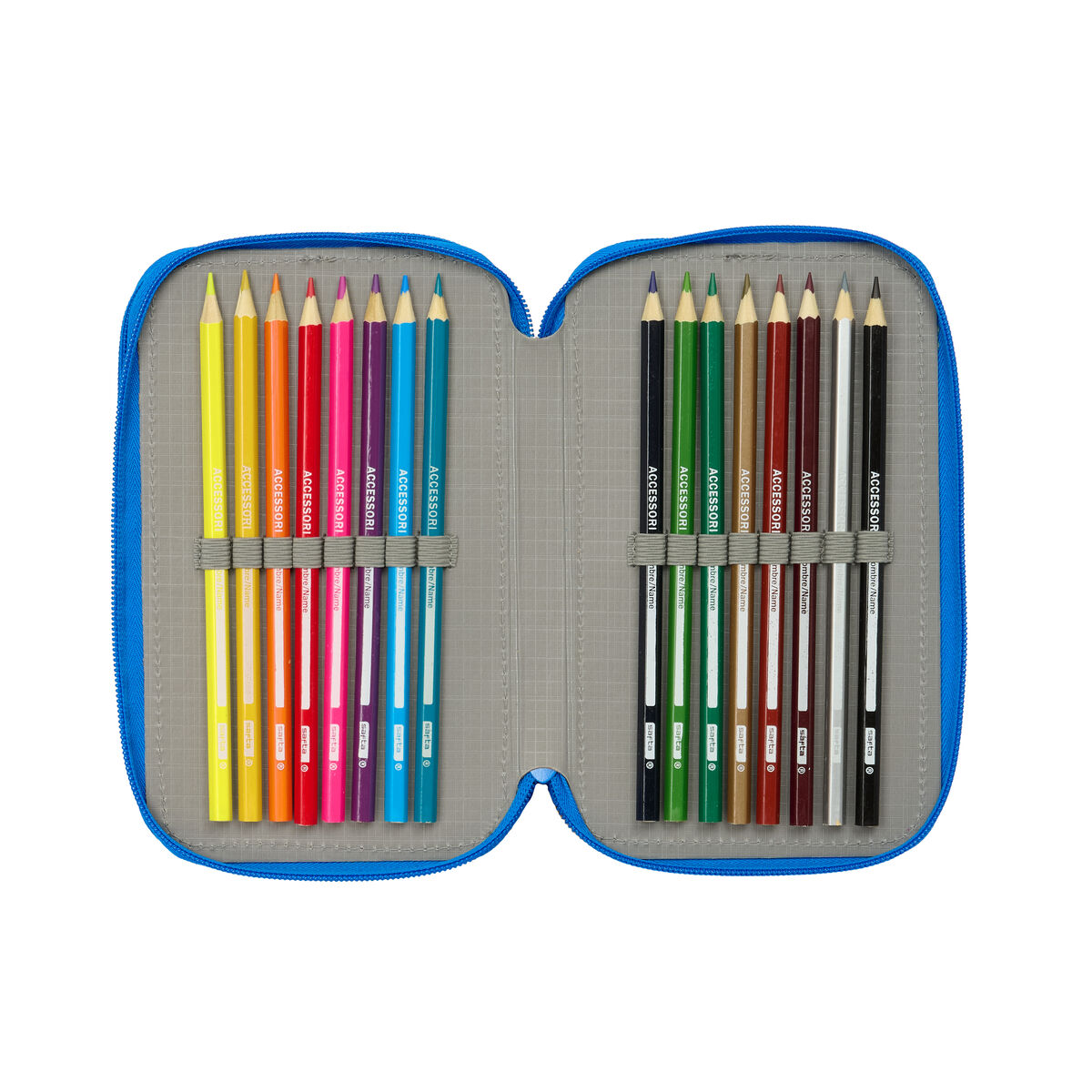 Image secondaire de Pochette à crayons triple Batman Bleu 12,5 x 19,5 x 5,5 cm 37 Pièces
