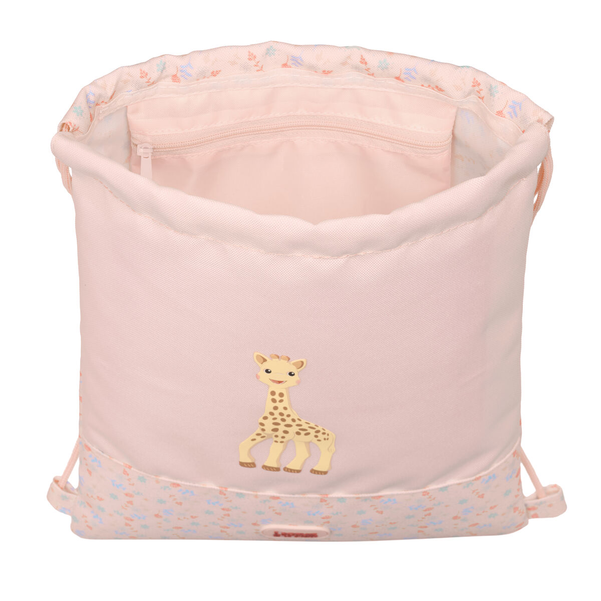 Sac à dos serré par des ficelles Sophie la Girafe 26 x 34 x 1 cm